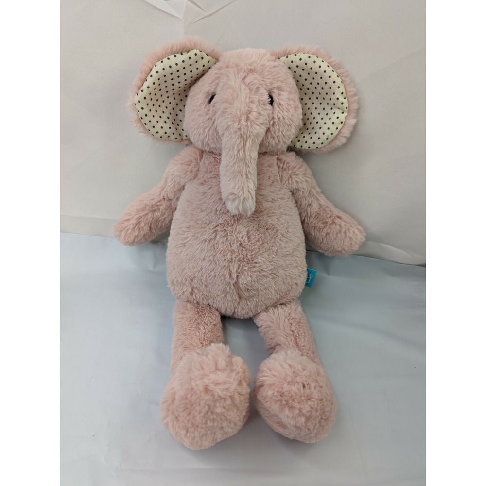 Manhattan Toy Pink Elephant Pattern Pals Polka Dot Ears Plush 14 Inch Stuffed